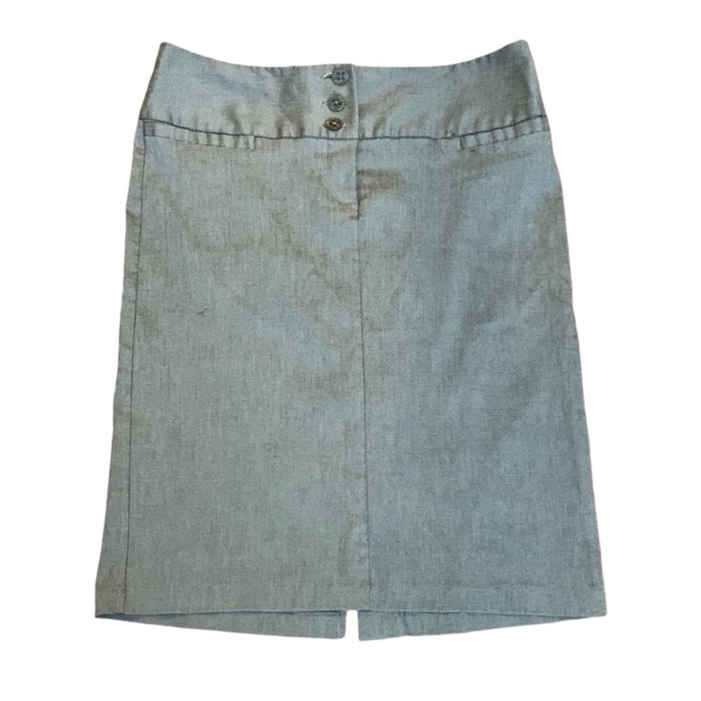 Maurice’s Light Gray Knee Length Pencil Skirt with Back Slit Women’s Size 8